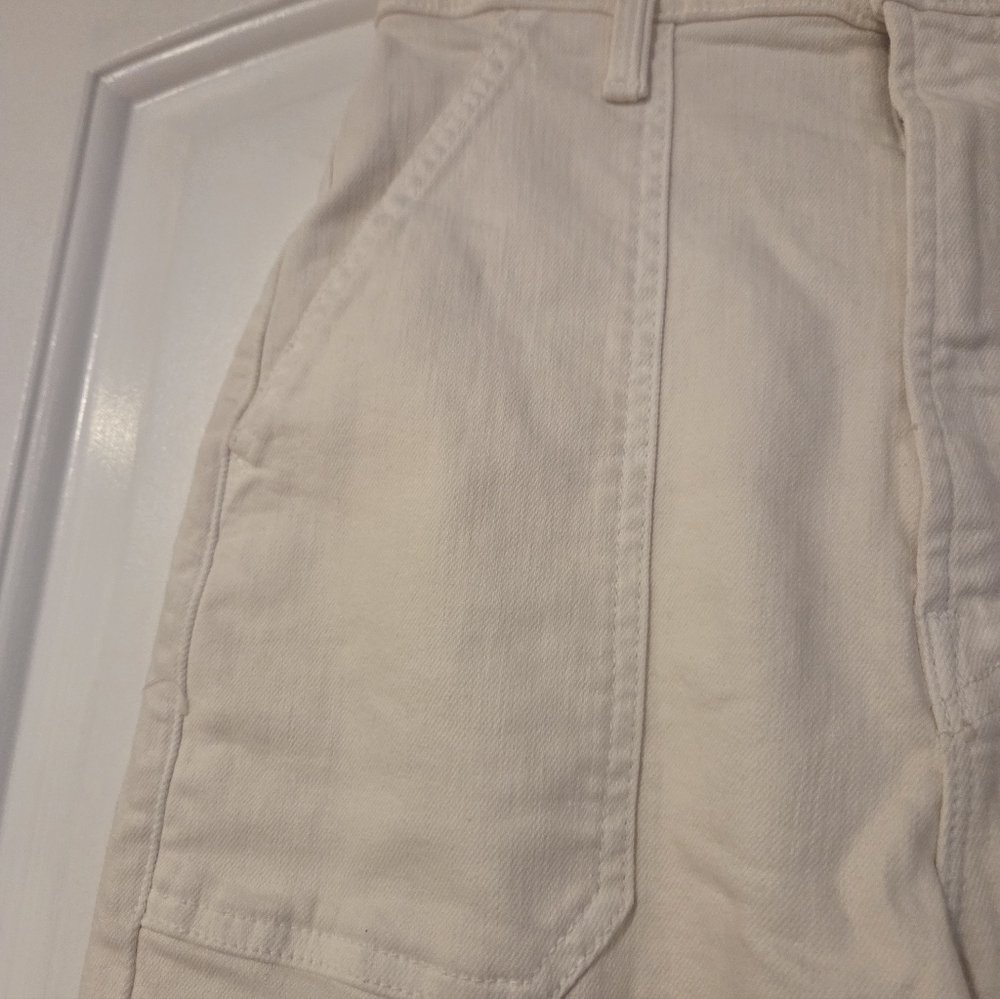 MOTHER Beige Cropped High-Waist Ankle Pants - Picture 6 of 11